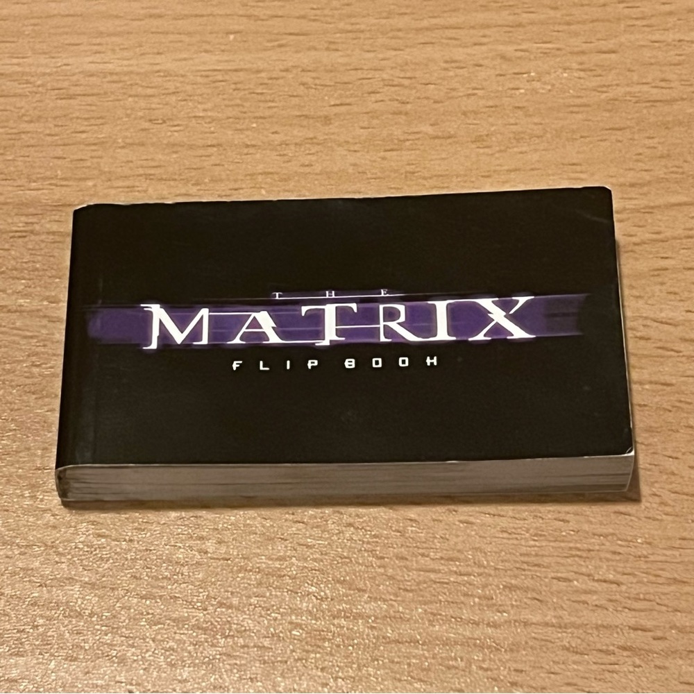 1999 Promo Flip Book from The Matrix Movie Animated Bullet Dodging Scene WB Rare